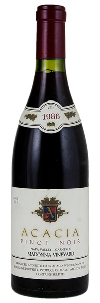 1986 Acacia Madonna Vineyard Pinot Noir, 750ml