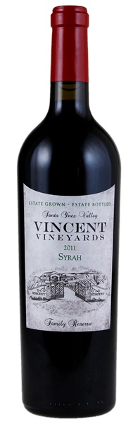 2011 Vincent Vineyards Family Reserve Syrah, 750ml