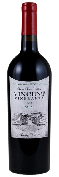 2012 Vincent Vineyards Family Reserve Syrah, 750ml