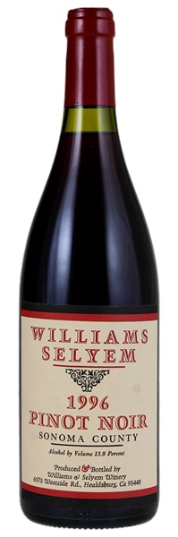 1996 Williams Selyem Sonoma County Pinot Noir, 750ml