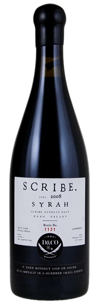 2008 Scribe Outpost East Syrah, 750ml