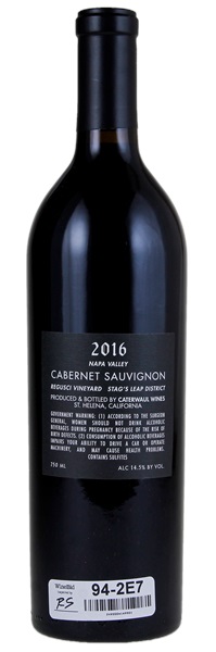 2016 Caterwaul Wines Regusci Vineyard Cabernet Sauvignon, 750ml