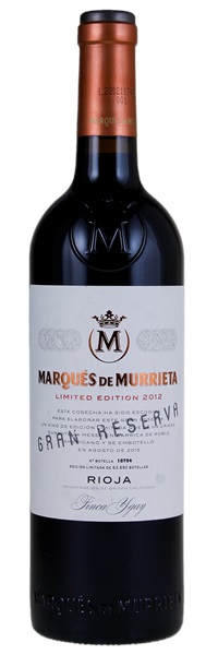 2012 Marques de Murrieta Ygay Rioja Gran Reserva, 750ml