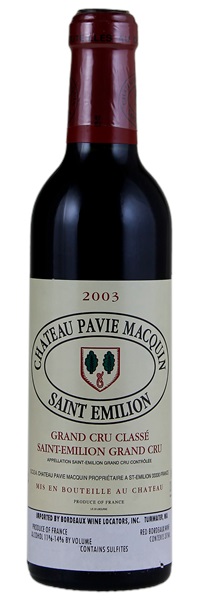 2003 Château Pavie-Macquin, 375ml