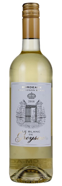 2018 Château Greysac Le Blanc (Screwcap), 750ml
