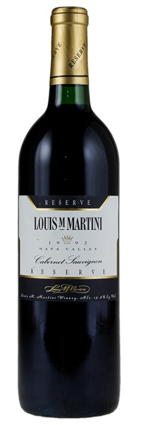 1992 Louis M. Martini Napa Valley Reserve Cabernet Sauvignon, 750ml