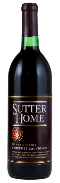 1989 Sutter Home Cabernet Sauvignon, 750ml