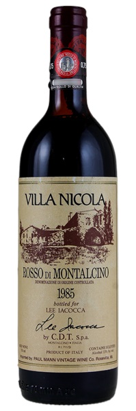 1985 Villa Nicola Rosso di Montalcino Estate bottled for Lee Iacocca, 750ml