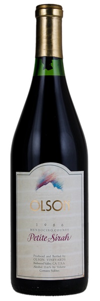 1986 Olson Winery Petite Sirah, 750ml