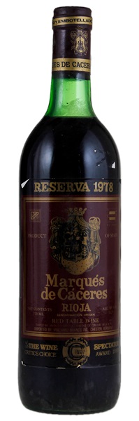 1978 Marques de Caceres Rioja Reserva, 750ml