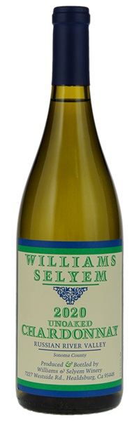 2020 Williams Selyem Unoaked Russian River Valley Chardonnay, 750ml