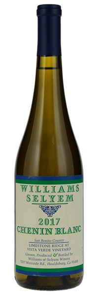 2017 Williams Selyem Limestone Ridge Vista Verde Vineyard Chenin Blanc, 750ml