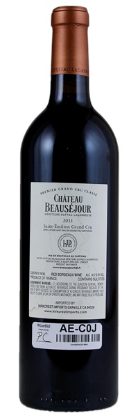 2015 Château Beausejour (Duffau Lagarrosse), 750ml