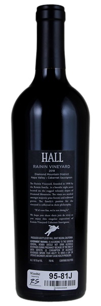 2018 Hall Rainin Vineyard Cabernet Sauvignon, 750ml