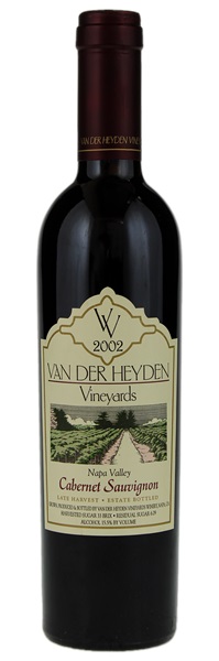 2002 Van Der Heyden Late Harvest Cabernet Sauvignon, 375ml