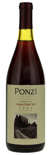 1989 Ponzi Willamette Valley Reserve Pinot Noir, 750ml