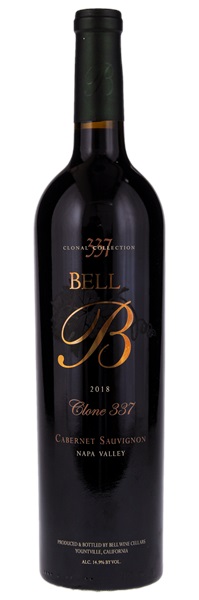2018 Bell Wine Cellars Clone 337 Unfiltered Cabernet Sauvignon, 750ml