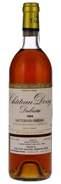 1986 Château Doisy Dubroca, 750ml