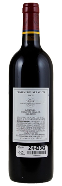 2005 Château Duhart-Milon-Rothschild, 750ml