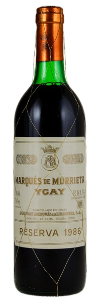 1986 Marques de Murrieta Ygay Rioja Reserva, 750ml