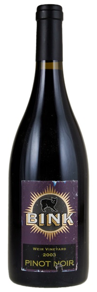 2003 Bink Wines Weir Vineyard Pinot Noir, 750ml