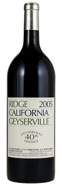 2005 Ridge Geyserville, 1.5ltr