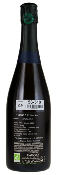 N.V. Marguet Premier Cru Yuman 19 Blanc de Noirs (Purple), 750ml