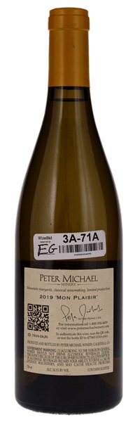 2019 Peter Michael Mon Plaisir Chardonnay, 750ml