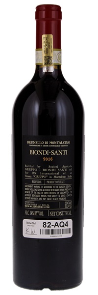 2016 Biondi-Santi Tenuta Il Greppo Brunello di Montalcino, 750ml
