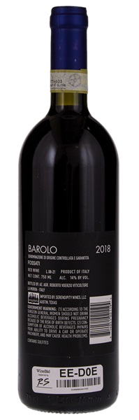 2018 Roberto Voerzio Barolo Fossati, 750ml