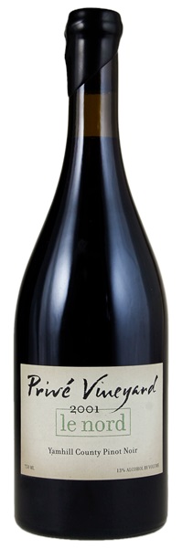2001 Prive Vineyard Le Nord Pinot Noir, 750ml