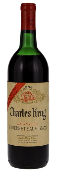 1966 Charles Krug Vintage Selection Cabernet Sauvignon, 750ml