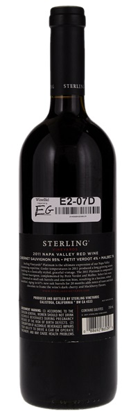 2011 Sterling Vineyards Platinum Cabernet Sauvignon, 750ml