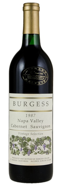 1987 Burgess Vintage Selection Library Release Cabernet Sauvignon, 750ml