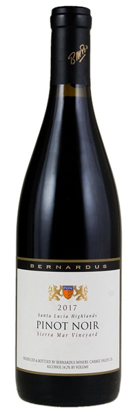 2017 Bernardus Sierra Mar Vineyard Pinot Noir, 750ml