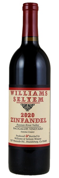 2020 Williams Selyem Bacigalupi Vineyard Zinfandel, 750ml