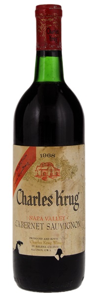 1968 Charles Krug Vintage Selection Cabernet Sauvignon, 750ml