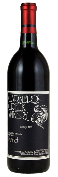 1978 Carneros Creek Turnbull/Fay Vineyards Merlot, 750ml