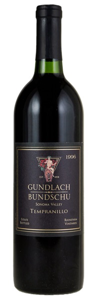 1996 Gundlach Bundschu Rhinefarm Tempranillo, 750ml
