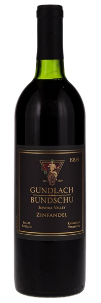1998 Gundlach Bundschu Rhinefarm Vineyard Zinfandel, 750ml