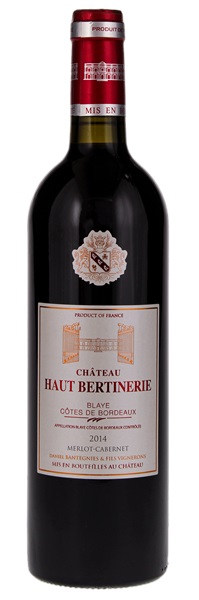 2014 Château Haut Bertinerie Blaye Côtes de Bordeaux, 750ml