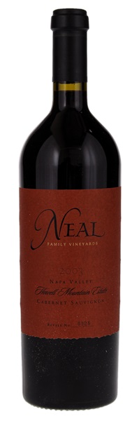 2003 Neal Family Howell Mountain Estate Vineyard Cabernet Sauvignon, 750ml