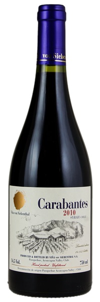 2010 Vina Von Siebenthal Syrah Carabantes, 750ml