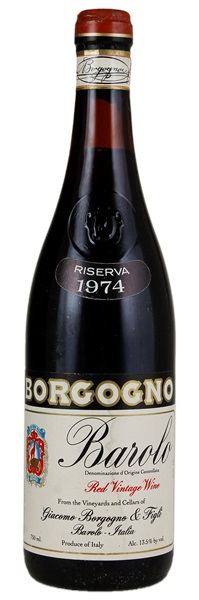 1974 Giacomo Borgogno & Figli Barolo Riserva, 750ml