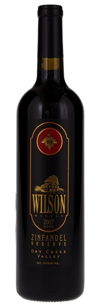 2007 Wilson Winery Reserve Zinfandel, 750ml