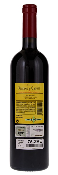 2001 Remirez de Ganuza Rioja, 750ml