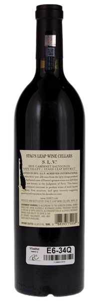 2015 Stag's Leap Wine Cellars SLV Cabernet Sauvignon, 750ml