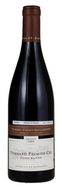 2005 Thierry Violot-Guillemard Pommard Clos Blanc, 750ml