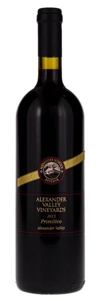 2013 Alexander Valley Vineyards Alexander School Reserve Primitivo, 750ml