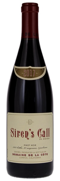 2017 Domaine De La Côte Siren's Call Pinot Noir, 750ml
